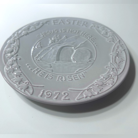 Vintage 1972 Frankhoma - Jesus is not here.. He is Risen Easter Plate - ✝️♥️ - Picture 2 of 5